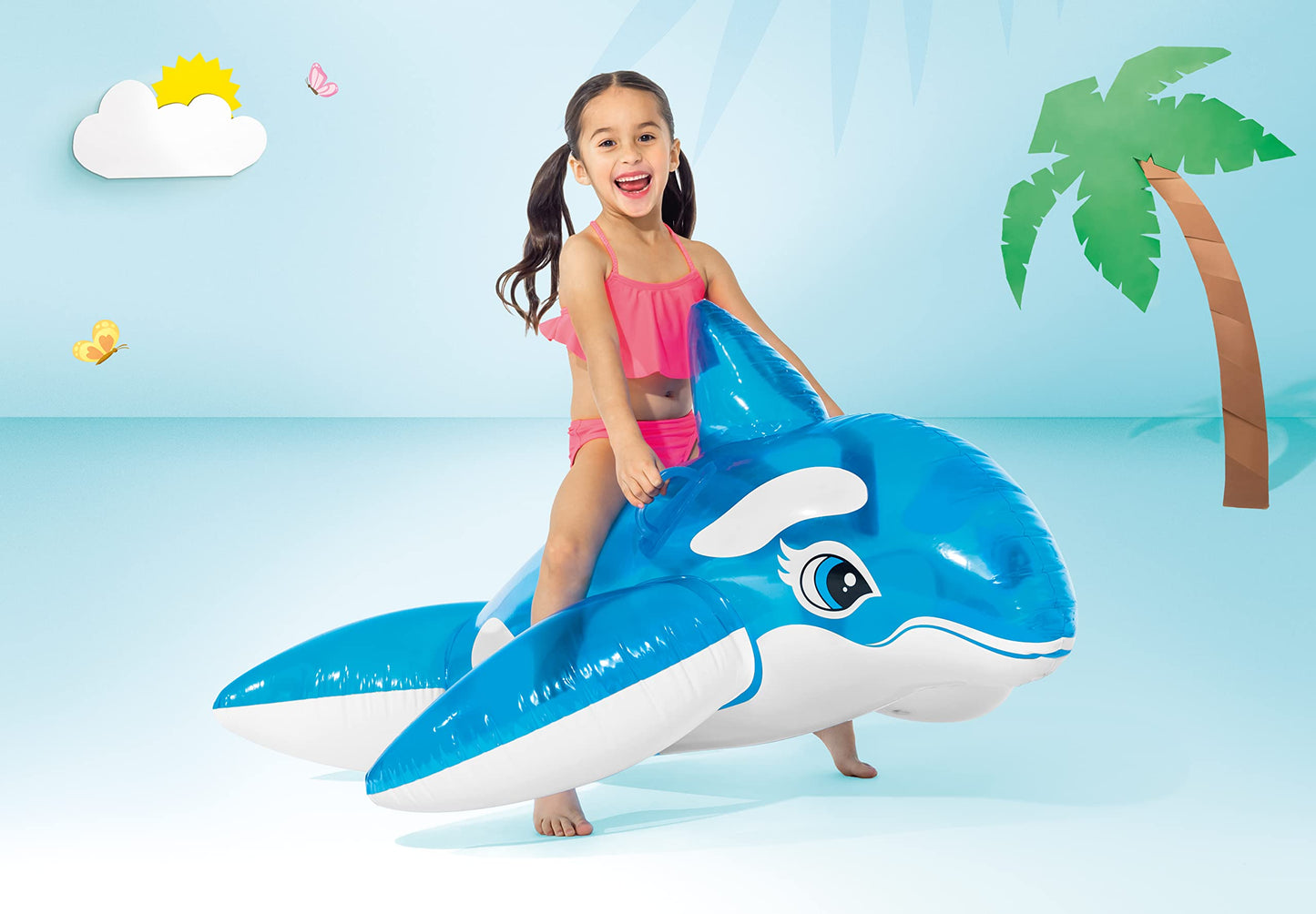 Intex Lil' Whale Ride-On, 60 x 45 Pulgadas, para Mayores de 3 años