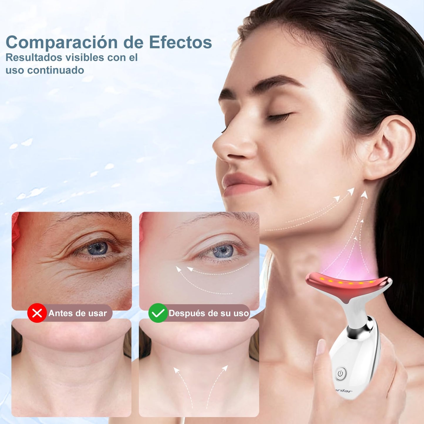Spardar Masajeador Facial, Estirar Levantar la Piel Masajeador de Vibración