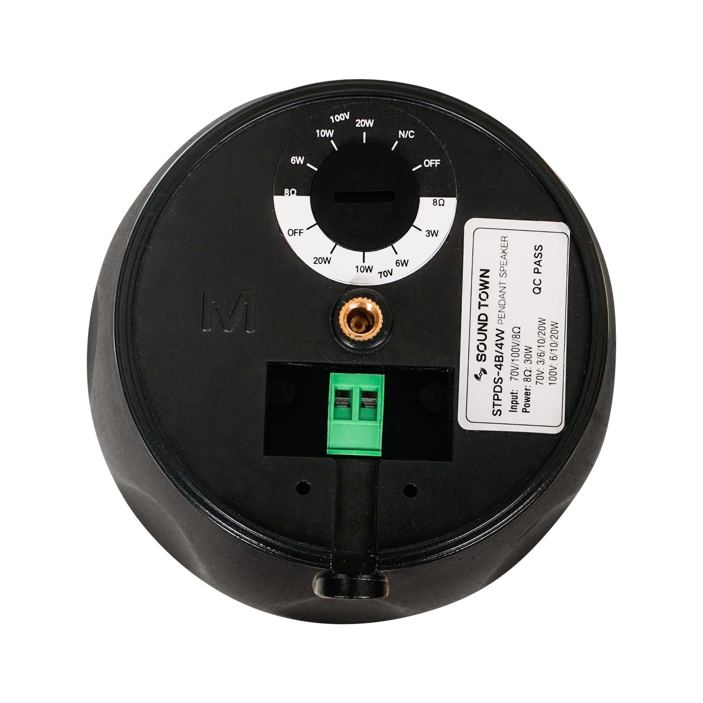 Sound Town - Paquete de 2 altavoces colgantes para todo tipo de clima, IP66, montaje en pared, paisaje, 70 V/100 V/8 ohmios, altavoz comercial para interiores y exteriores para instalación doméstica y
