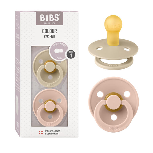 Bibs - Chupete 2 unidades,0-6 meses Iron/ Baby Blue. (Vanilla/Blush, 1)