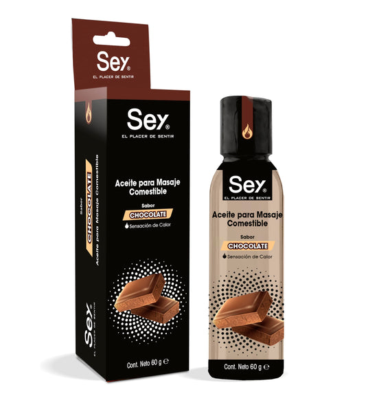 Aceite para Masajes Sey Chocolate Natural y Comestible Térmico Hidratante y Lubricante