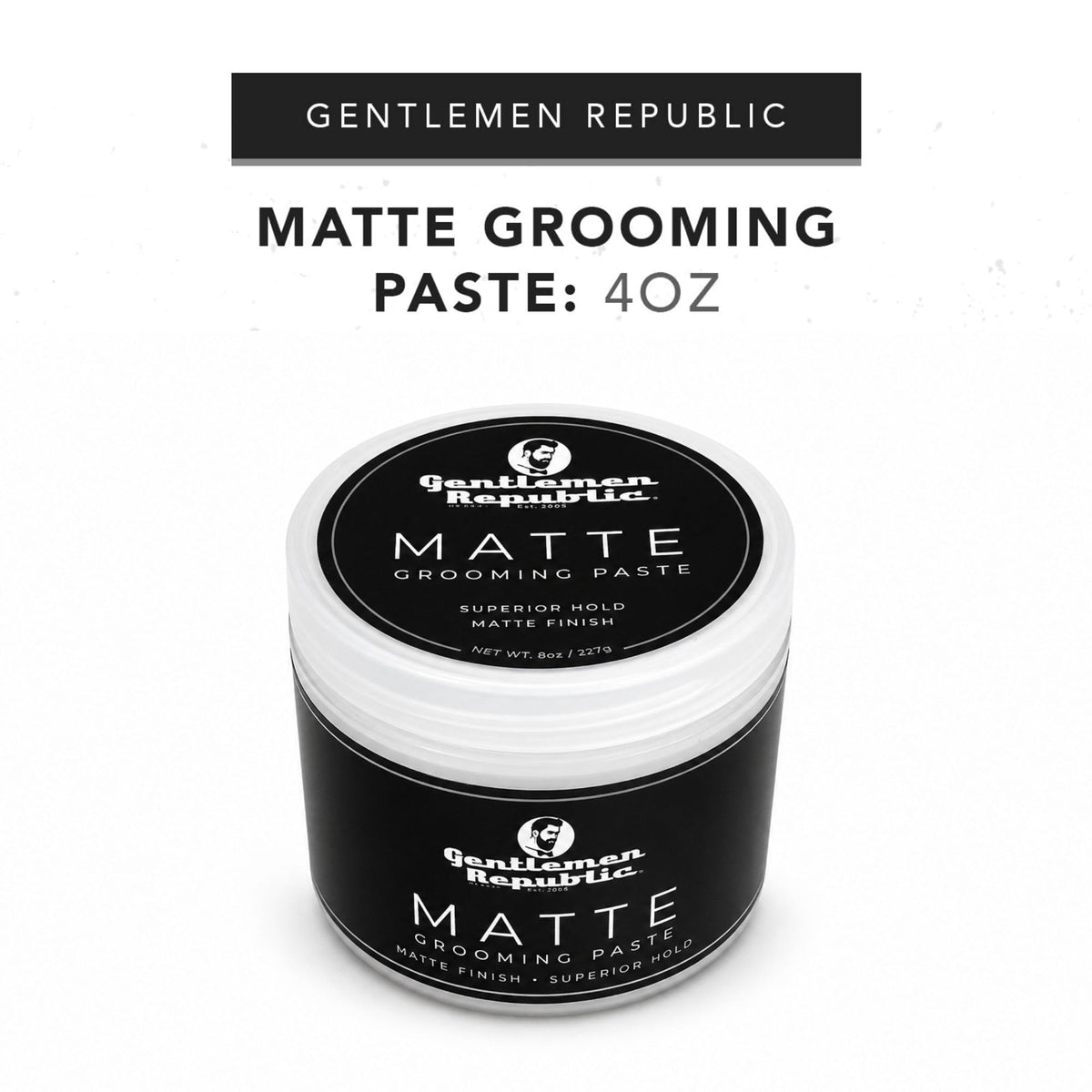 Gentlemen Republic Matte Grooming Paste Genuine Grooming for Men - 4 oz