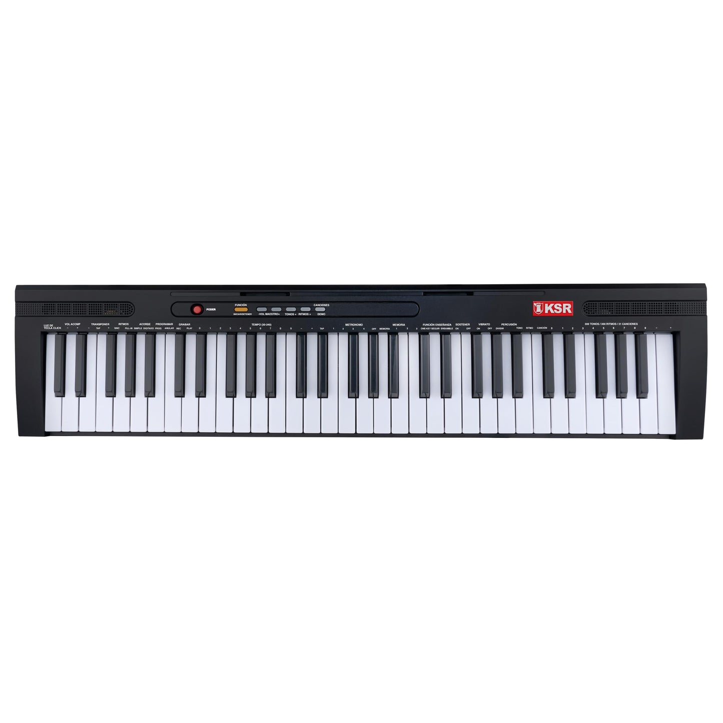 Teclado Musical Kaiser Negro con 61 Teclas Iluminadas y Más Funciones MTC-5500