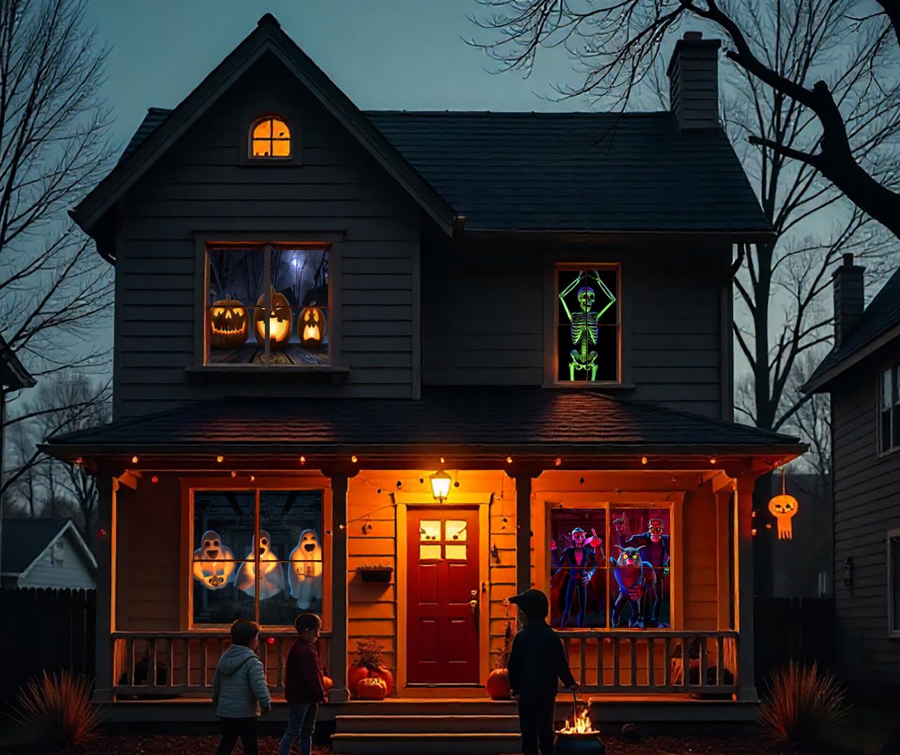 AtmosFX® Decoración digital de Halloween en USB incluye 8 efectos de video Atmosfx para Hallloween