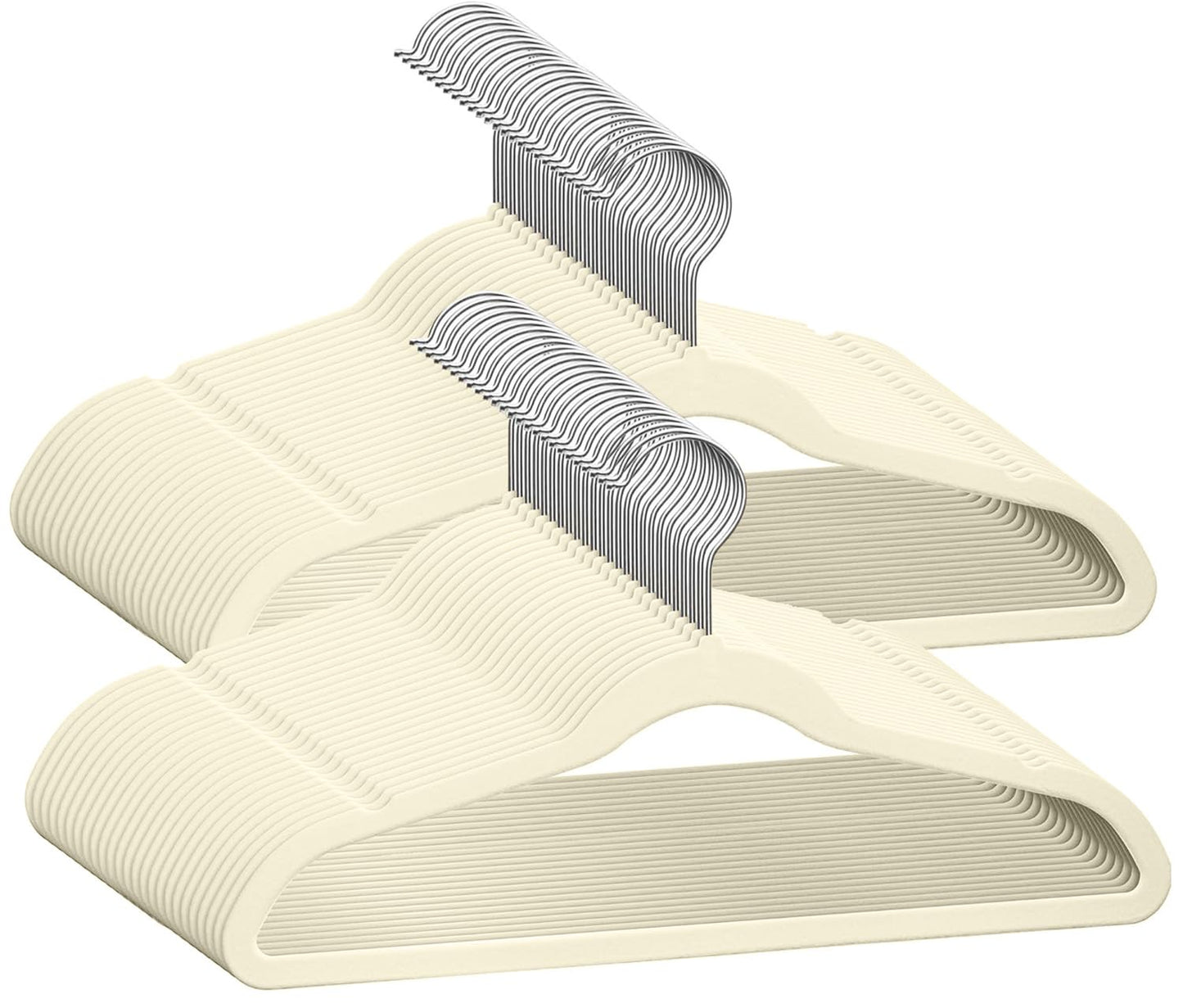 TechZoo 50 perchas de terciopelo premium para bebé - 30 cm antideslizantes, ultradelgadas y que ahorran espacio para armarios de niños - gancho giratorio de 360°, perchas fuertes y duraderas para ropa