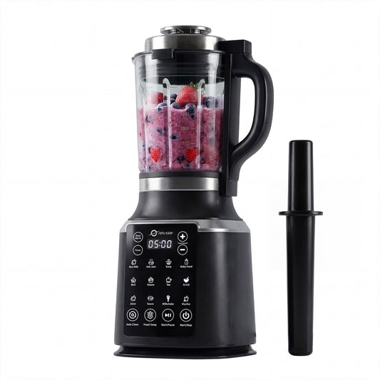 Licuadora de Vidrio Profesional con Motor de 1500W y 9 Velocidades Ajustables para Cocina