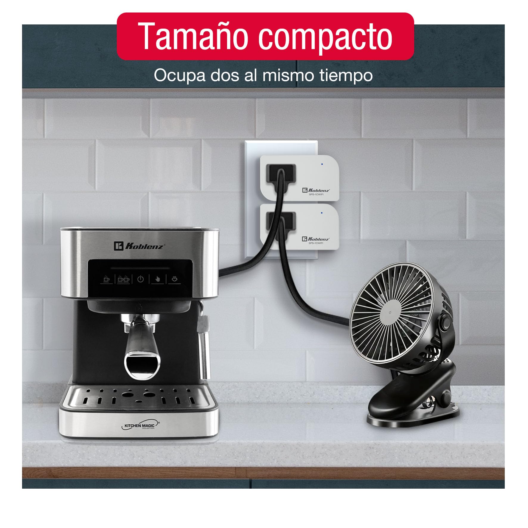 Enchufe Inteligente Koblenz Blanco Compacto Compatible con Alexa y Google para el Hogar