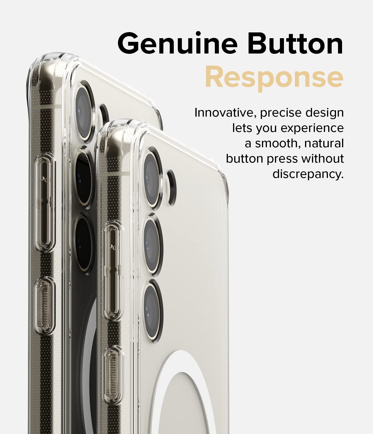 Funda Ringke Fusion Compatible con Samsung Galaxy S23 Plus 5G Matte Clear Textura Satinada Antihuellas con Círculo Magnético Magsafe