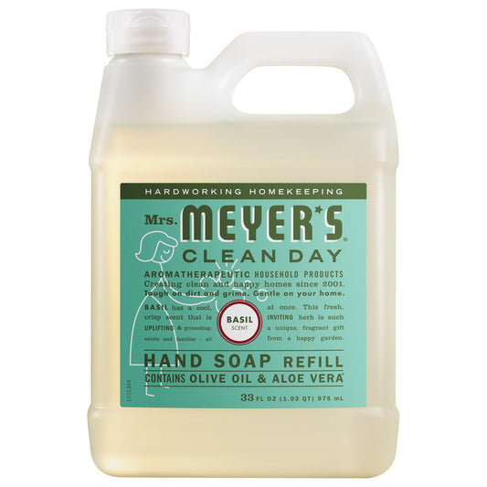 Recarga de Jabón Líquido para Manos Mrs. Meyer's Albahaca 33 Ounce