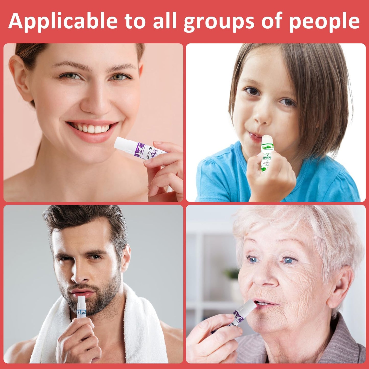 Bálsamos Labiales VISRIE con Vitamina E y Aceite de Coco para Labios Secos