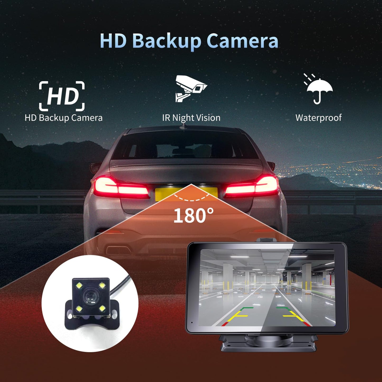 OBEST Pantalla Inalámbrica para Coche Carplay 7 Pulgadas