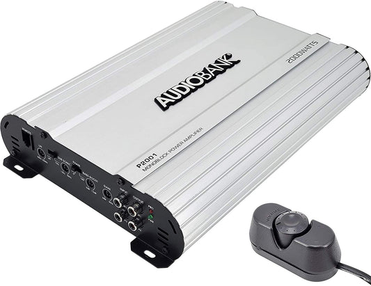 Amplificador Estéreo Audiobank Monoblock 2000 Watts Aleación de Aluminio Resistente para Coche