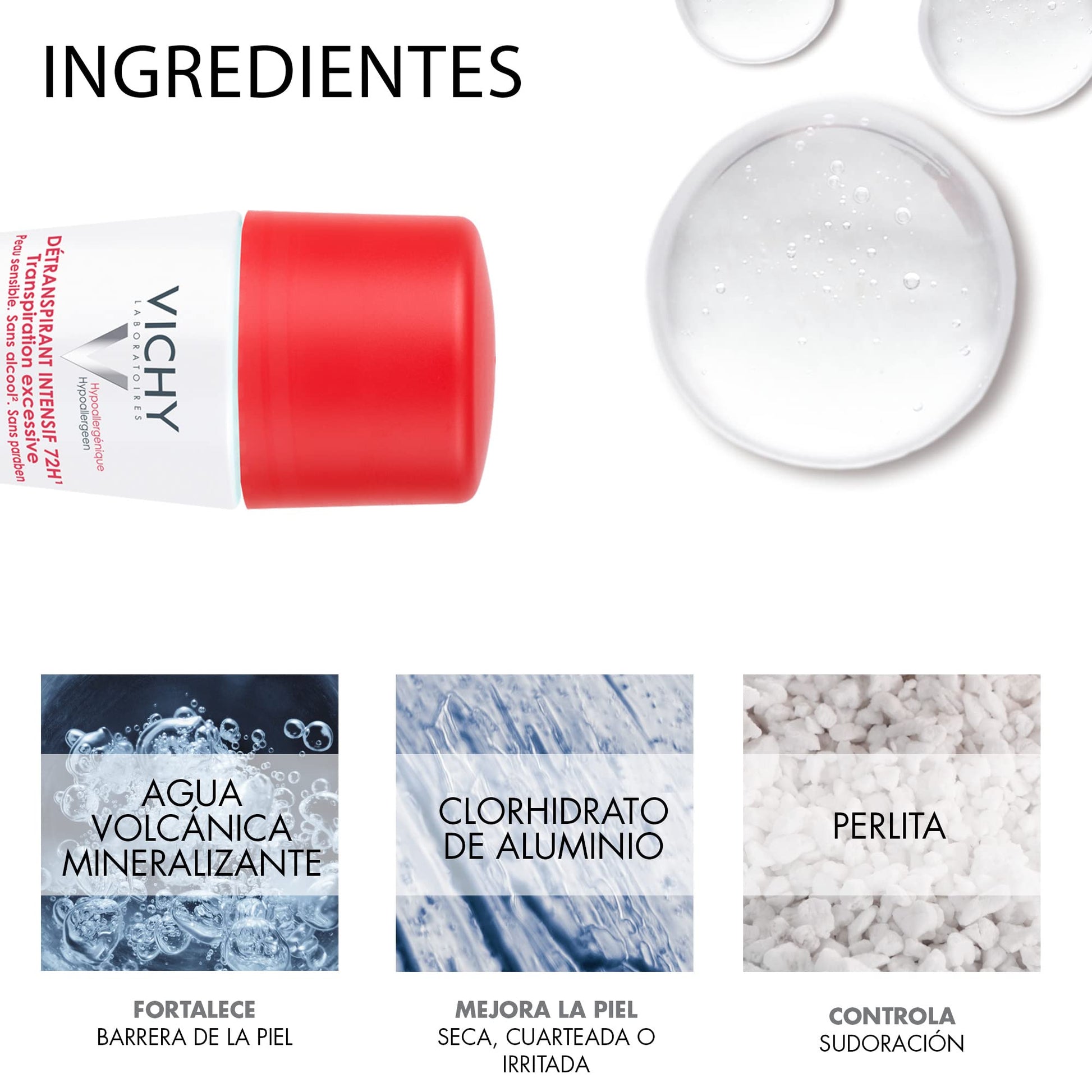 Desodorante Anti-transpirante para Sudoración Extrema Roll-On Vichy Deos 72H 50ml