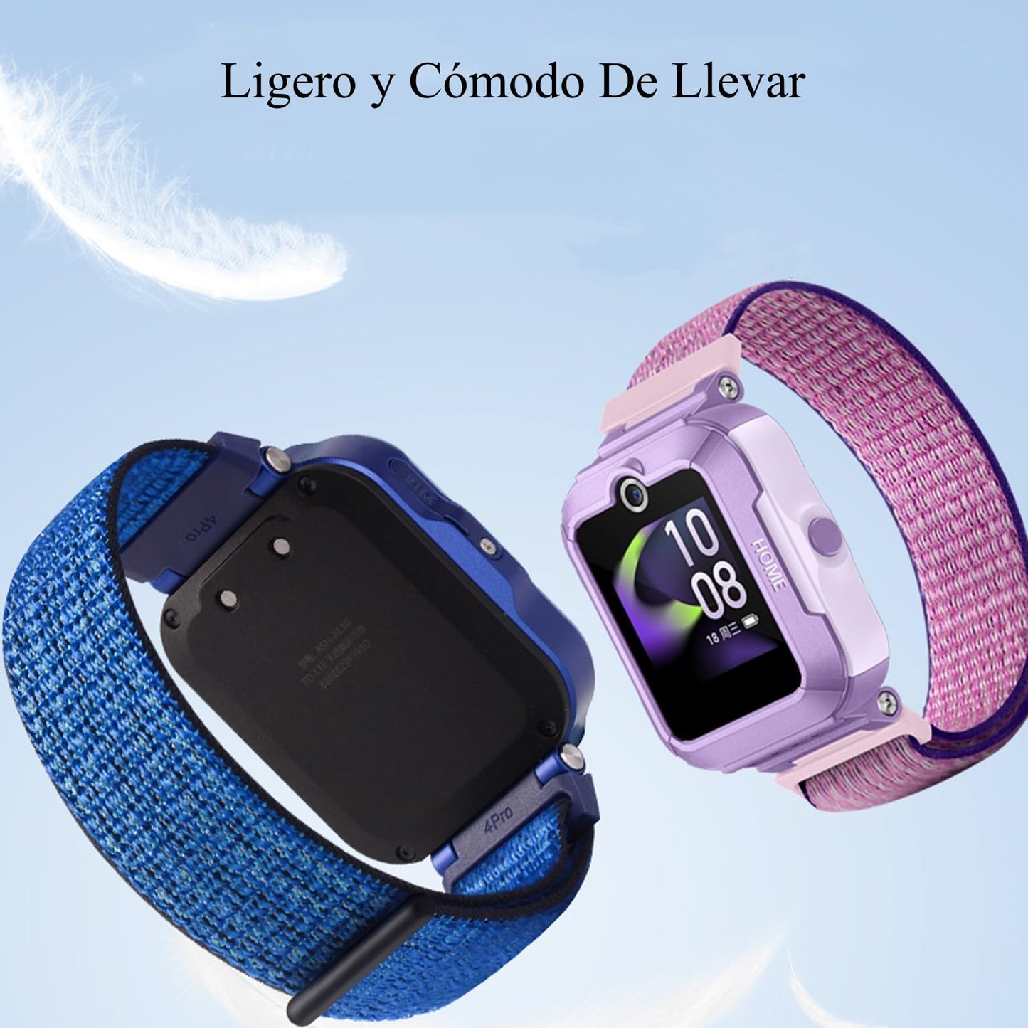 Correa ZHIKE Nebulosa Violeta y Siete Arco Iris Extensible para Huawei Watch Kids 4 Pro