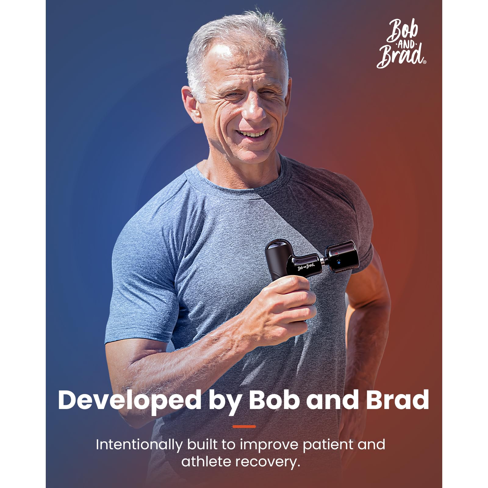 BOB AND BRAD Q2 Pro Mini pistola de masaje con calor y frío, potente pistola de masaje muscular portátil de tamaño pequeño, masajeador ultra pequeño y silencioso con funda de transporte, regalos para