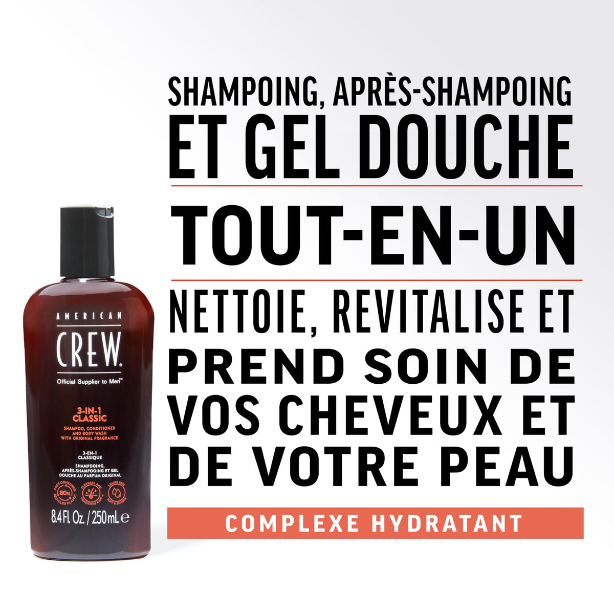 American Crew Shampoo Classic 3 In 1, 450 Ml