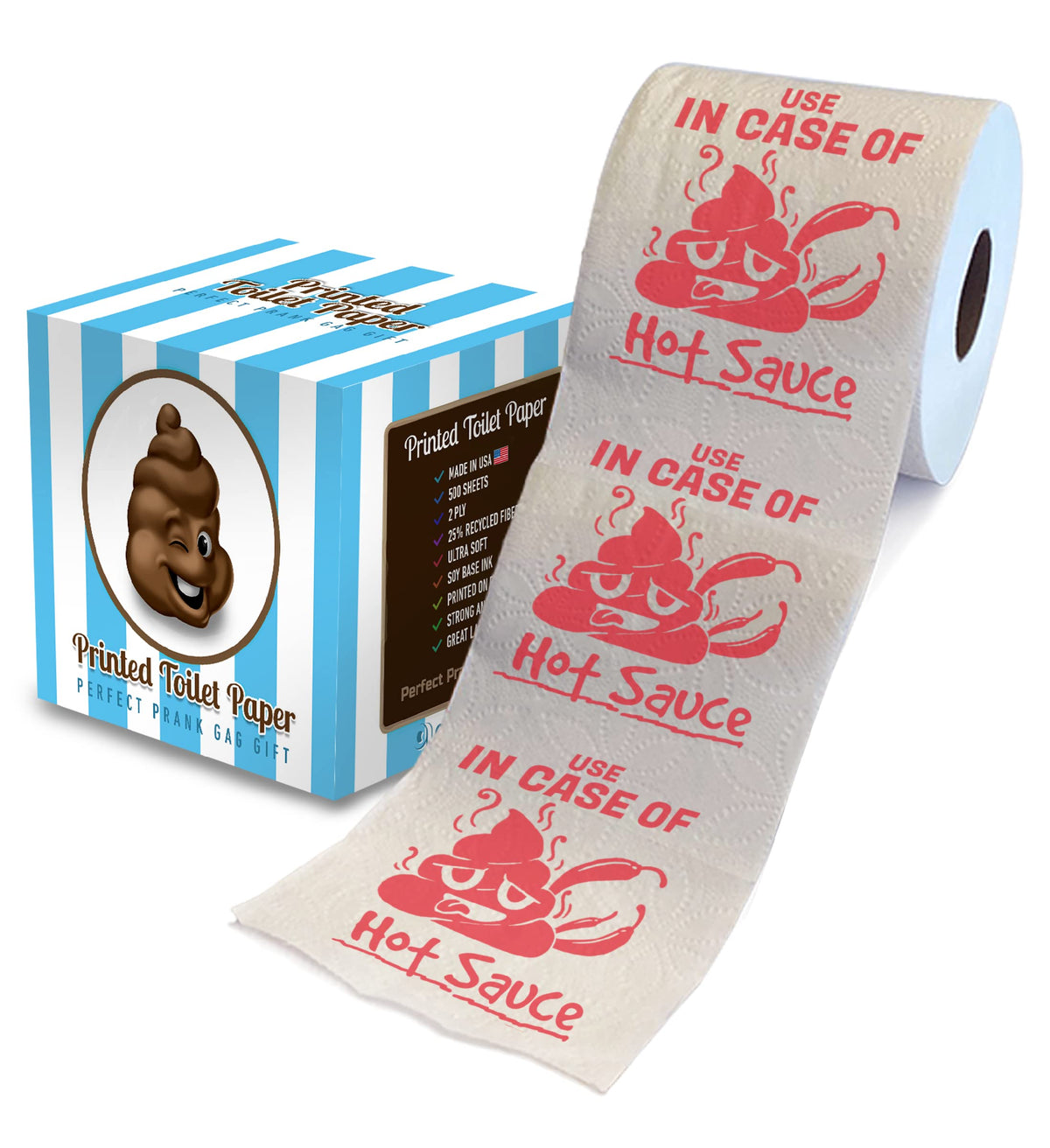 Papel Higiénico Impreso Divertido para Decoración de Baño y Regalo Novedoso 500 Hojas