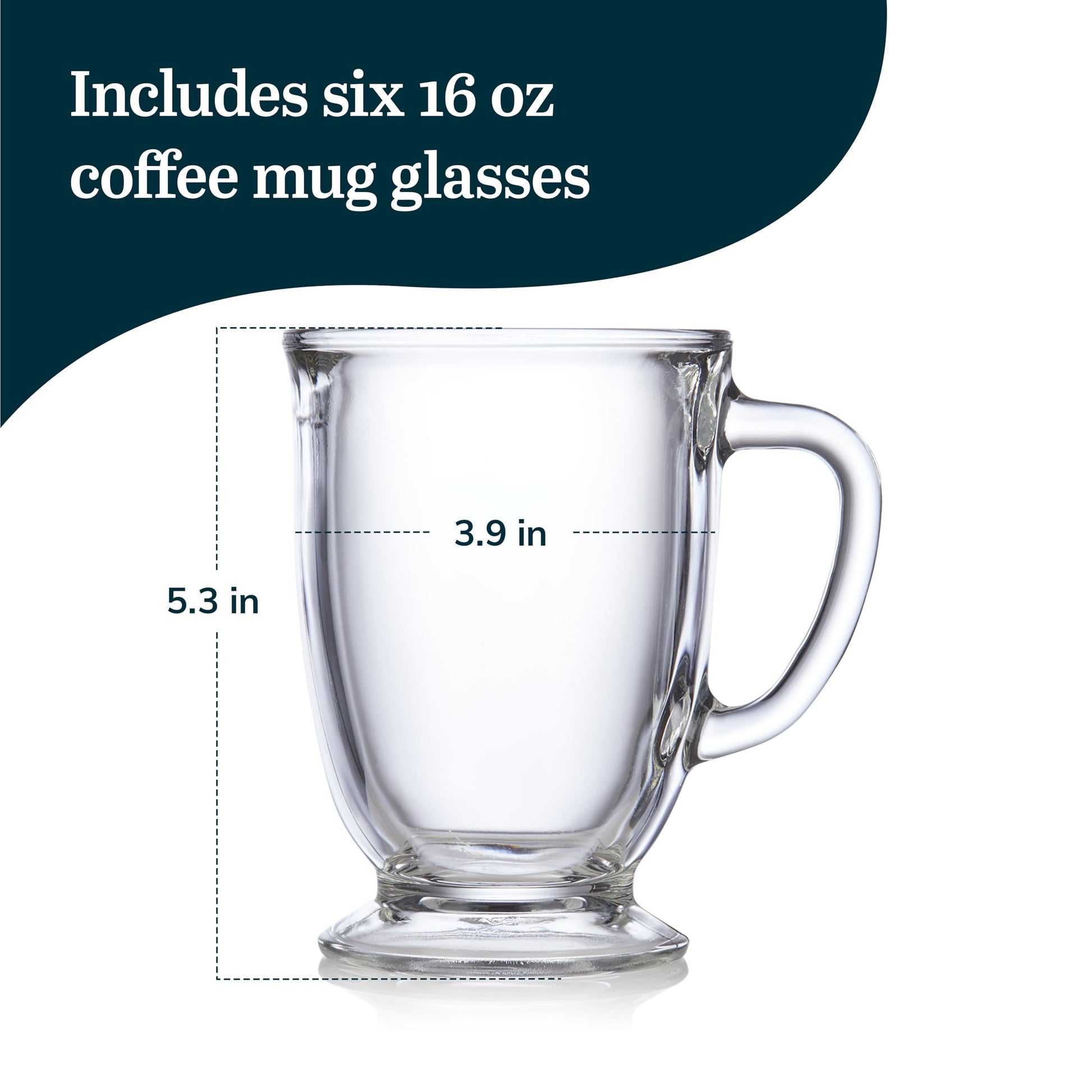 Libbey Juego de 6 Tazas para Café Kona de 473 ml