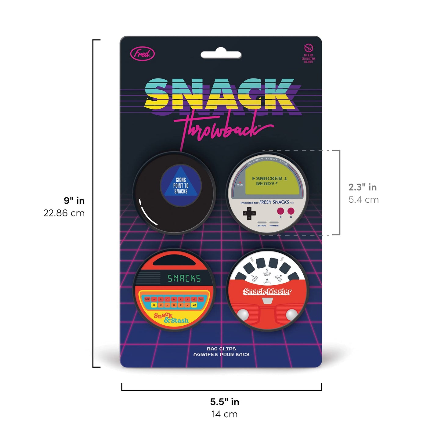 Fred - Clips para bolsa de aperitivos, surtidos, juego de 4