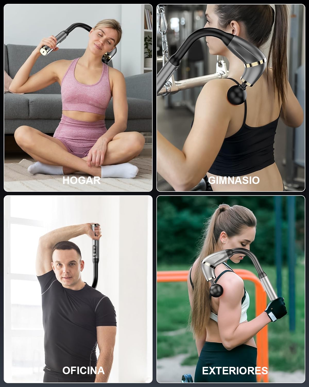 Masajeador de Espalda, Pistola de Masaje Muscular Portátil, Mini Pistola Masajeadora Muscular, Ajustable para Masaje de Tejido Profundo, Massage Gun para Fisioterapia y Relajación Muscular