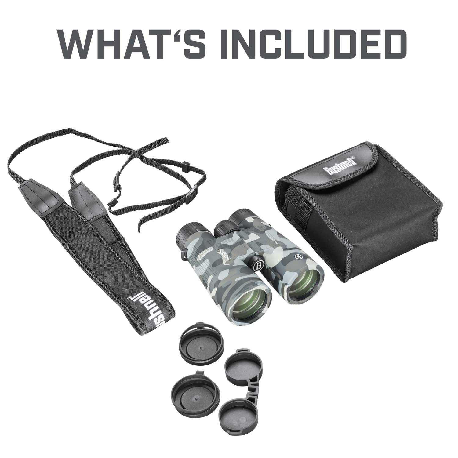 Bushnell - Prismáticos opacos de Camuflaje de 10 x 42 Pulgadas para Adultos, prismáticos para Caza, observación de Aves, navegación
