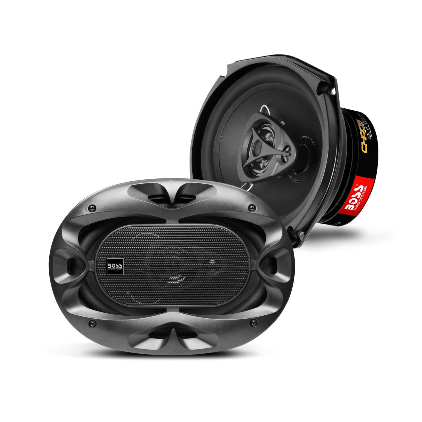 BOSS Audio Systems CH6930B Chaos Series 6 x 9 Pulgadas - Altavoces estéreo para Puerta de Coche, 400 vatios máximo, 3 vías, Audio de Rango Completo, tweeters, coaxiales, se Venden en Pares