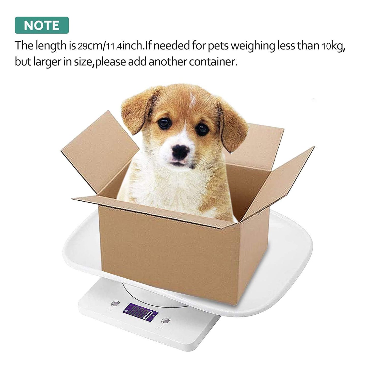 Báscula digital para mascotas, con pantalla LCD, báscula electrónica para alimentos, mini precisión gramos, balanza de equilibrio de peso con alta precisión g/ml/oz/lb para perros, gatos, hámsteres, tortugas, lagartos, animales pequeños