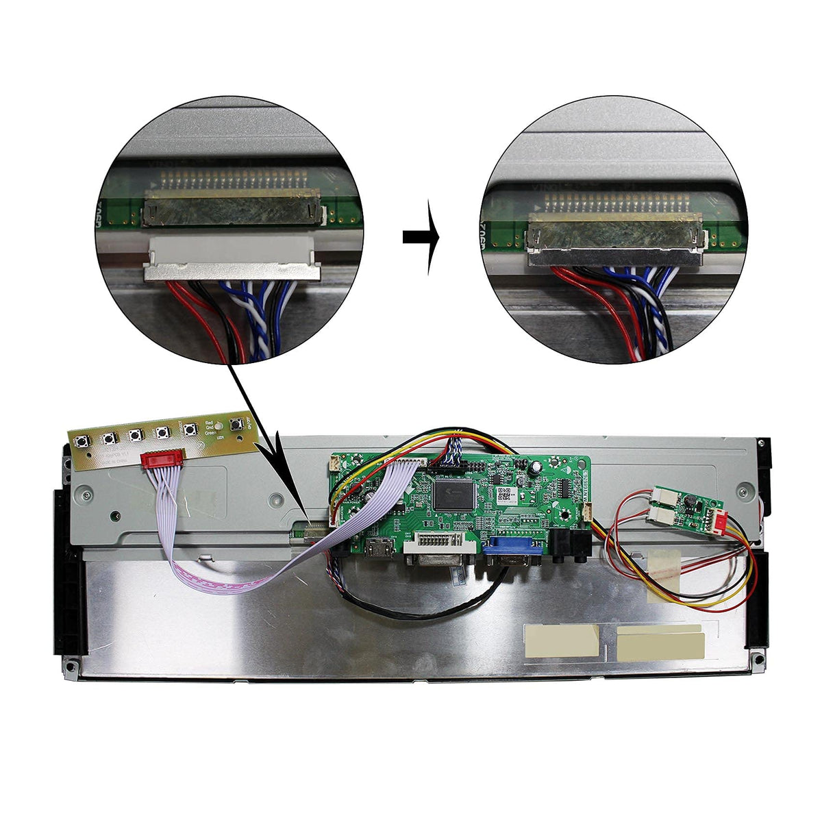 Pantalla LCD VSDISPLAY 14.9 Pulgadas con Tablero Driver DVI VGA