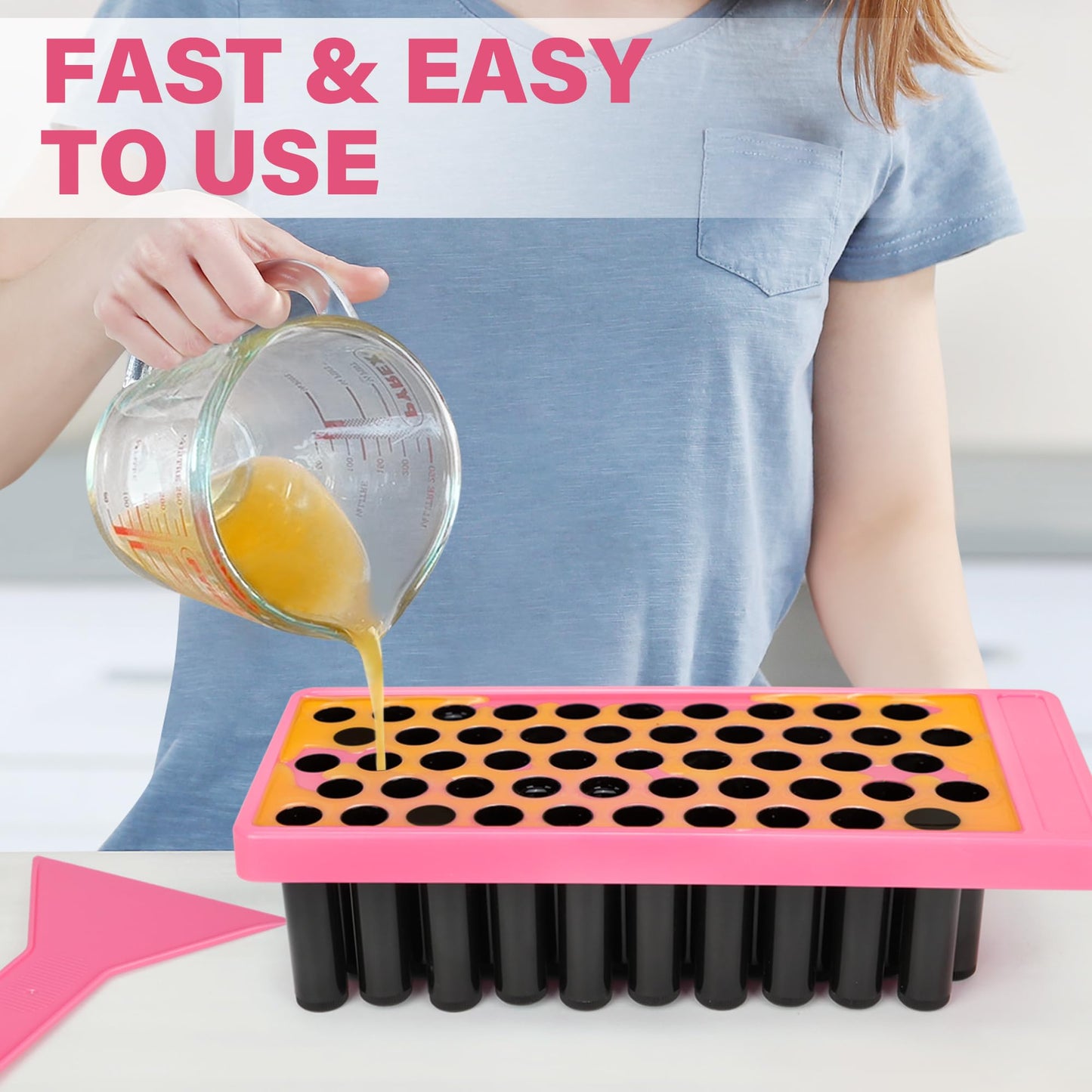LotFancy Tubos De Bálsamo Labial Con Bandeja De Llenado Y Espátula 50 Unidades De 45 Ml Sin Bpa Ni Fugas Juego Hecho A Mano Negro