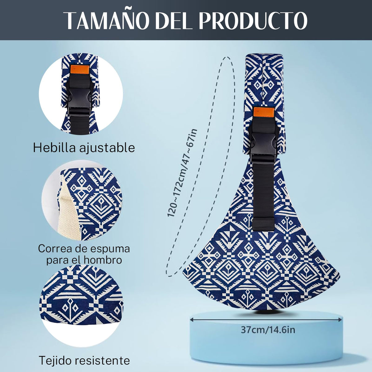 Niños Portador,Niños Portador Ajustable,Asiento Ergonómico Antideslizante para la Cintura,con Capacidad para Soportar Entre 10 y 30 Libras (Bonsái Azul)