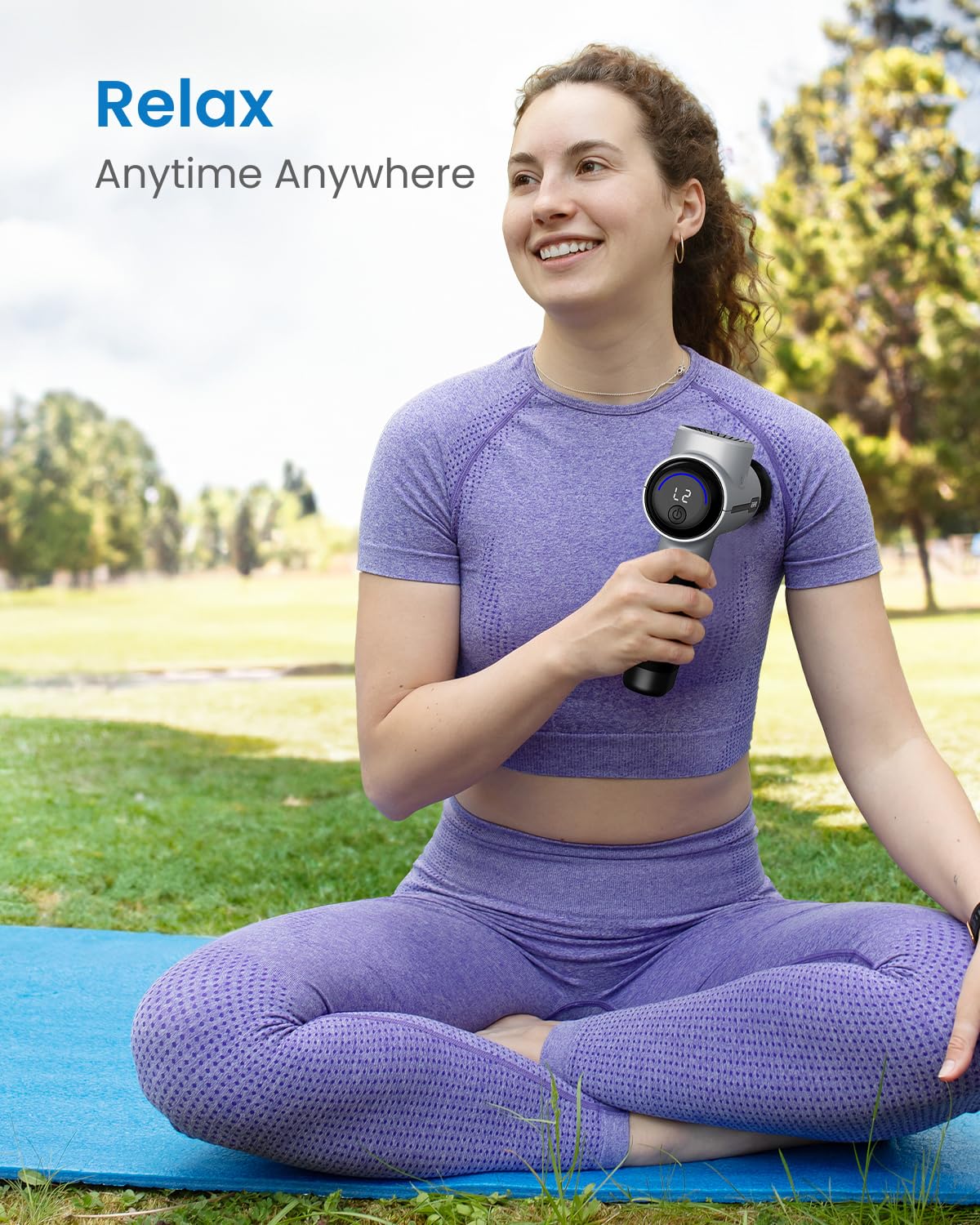 RENPHO Pistola de Masaje Eléctrica de Percusión, Masajeador Muscular Portátil para Espalda, Masajeador de Espalda, Cuello y Hombros, Regalo para Hombres y Mujeres, Incluye Estuche de Transporte, Active