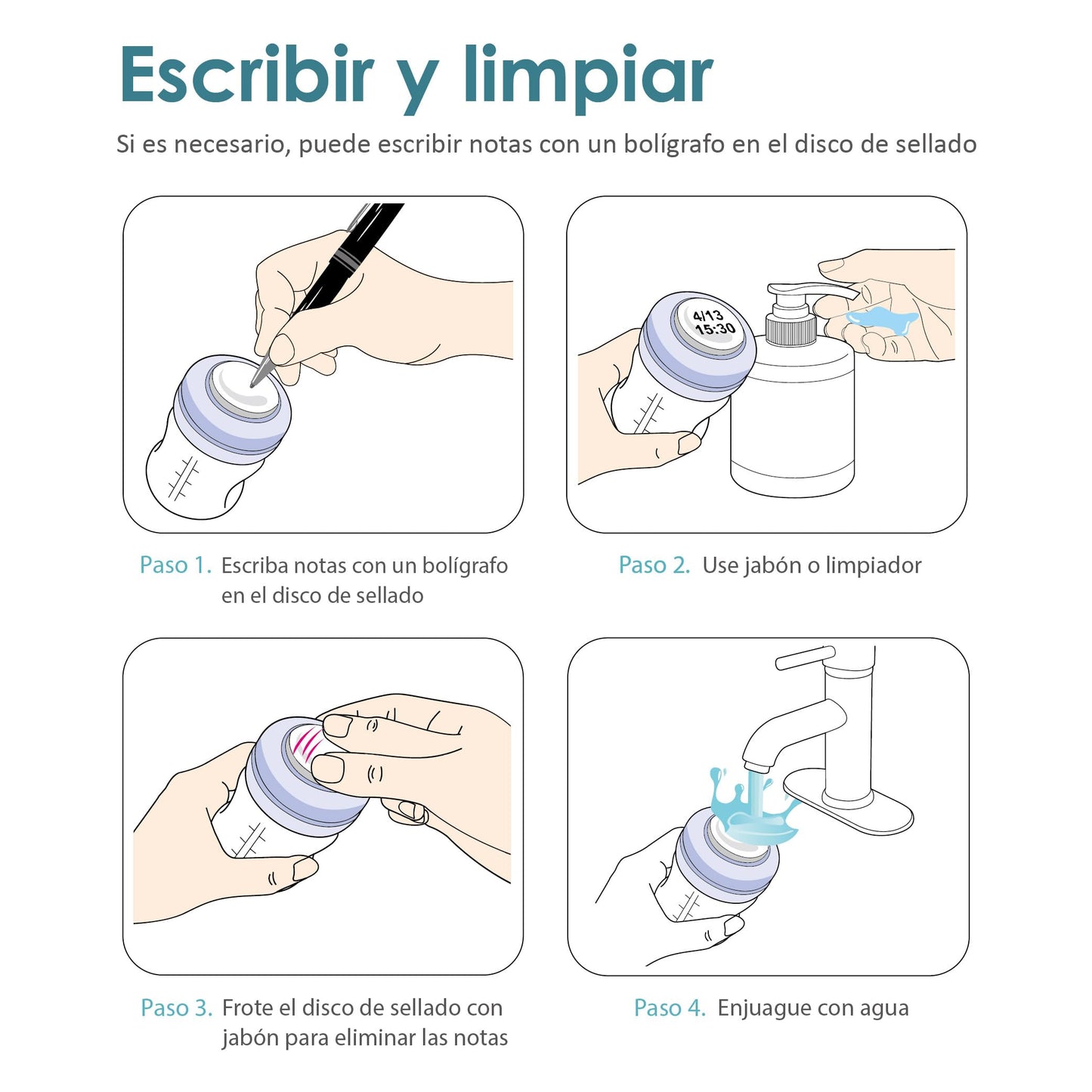 Tapas de viaje Maymom compatibles con biberones Avent; la tapa reemplaza el aro roscado y el disco de sellado de biberones Avent Natural; compatibles con biberones Avent Anti-Colic de polipropileno, biberones de vidrio Avent, biberones Avent PP, repuesto