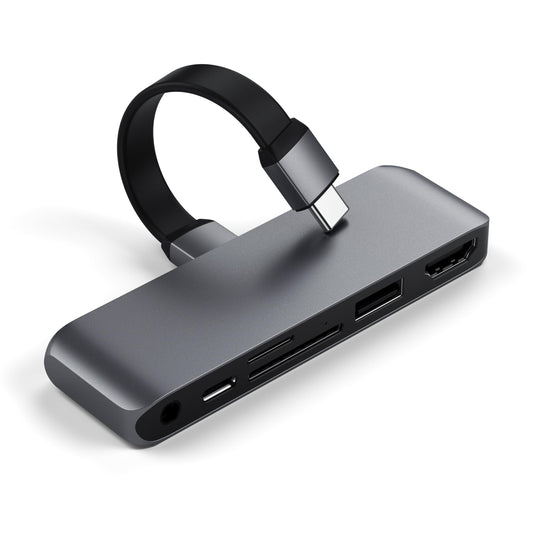 Adaptador SD Pro Móvil SATECHI Aluminio con Carga USB-C PD y HDMI 4K para iPad Pro, iPad Air, iPad Mini