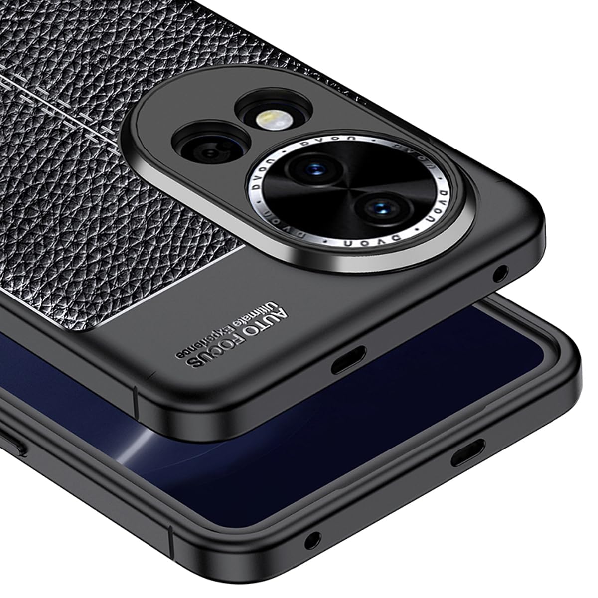 DABUNA Funda para Huawei Nova 13 y Nova 12 Case Uso Rudo Protector de Cámara Duradero Suave Antihuellas Protector Cover (Negro)