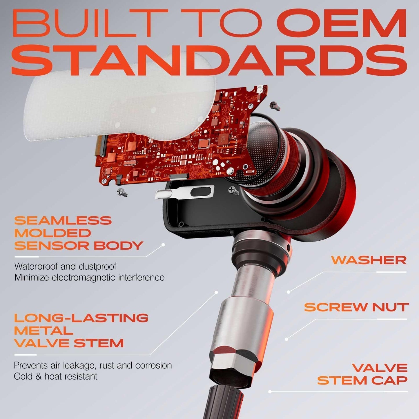 Sensor TPMS A-Premium 315MHz para Monitoreo de Presión de Neumáticos Compatible con Mitsubishi