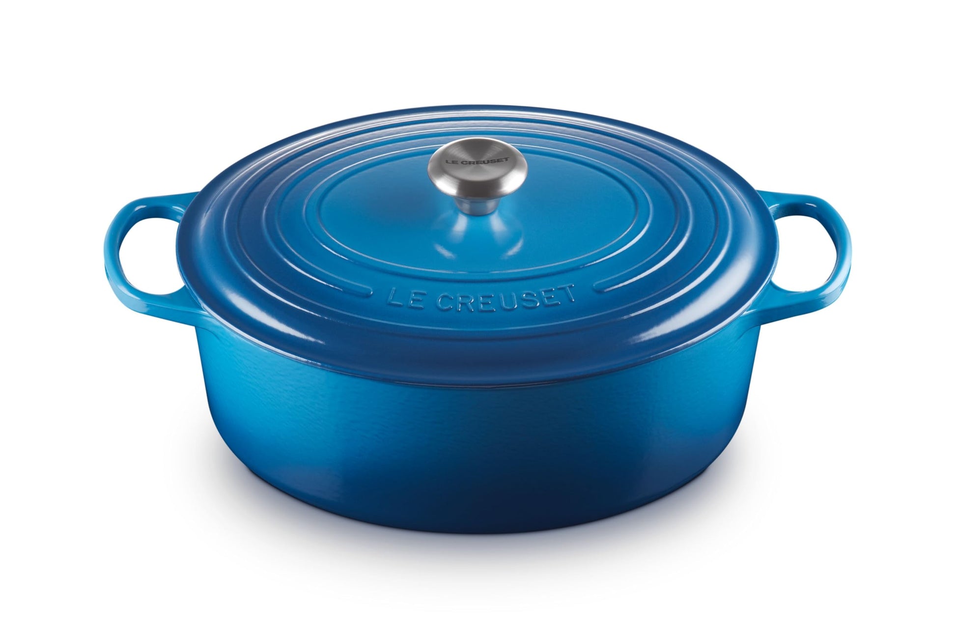 Le Creuset Horno holandés ovalado de hierro fundido esmaltado, 8 cuartos de galón, Marsella