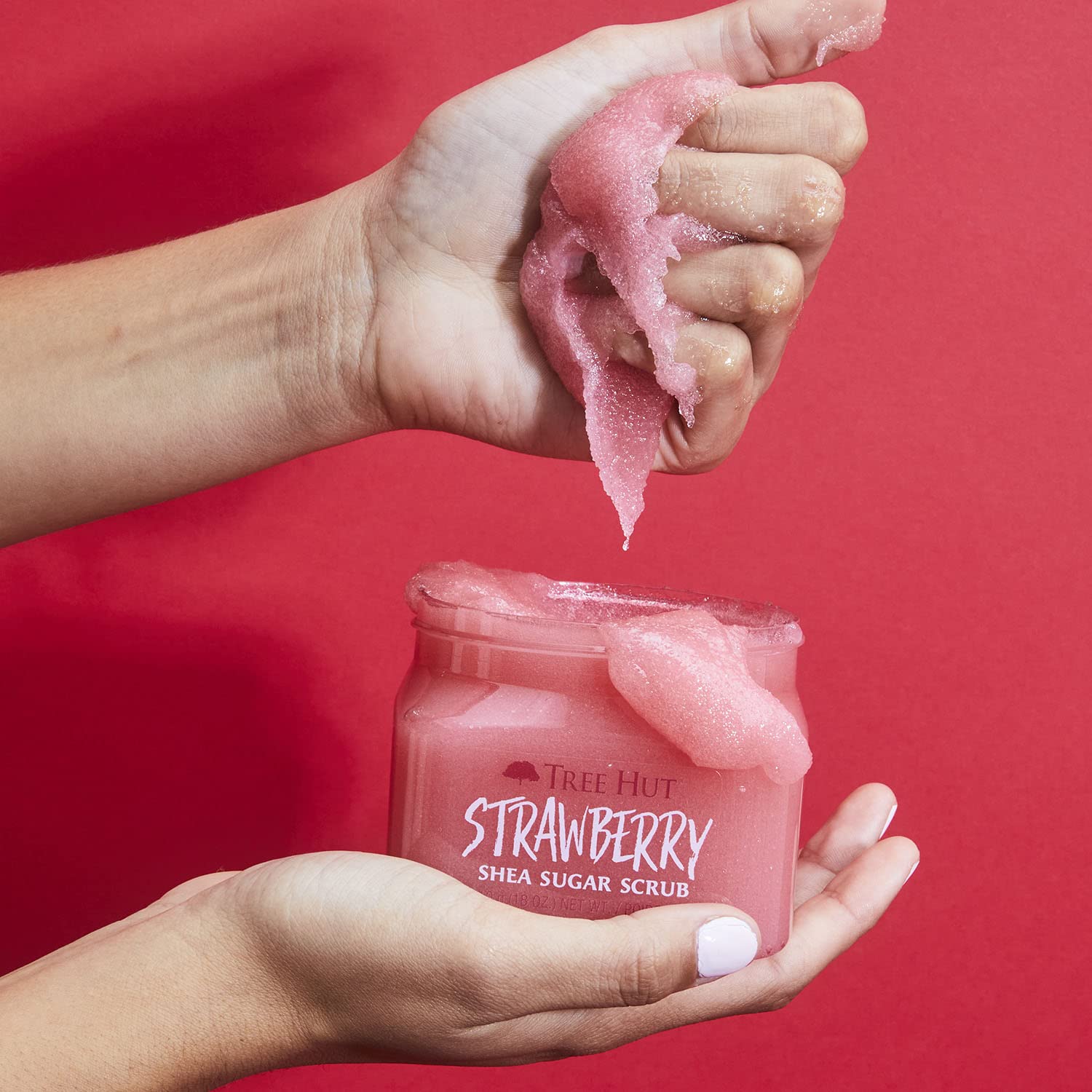 TREE HUT, Strawberry Shea Sugar Scrub, Exfoliante Corporal de Azúcar Natural, con Manteca de Karité y Fresa, Fórmula Vegana, 510 g + TREE HUT, Watermelon Shea Sugar Scrub, Exfoliante 510 gramos
