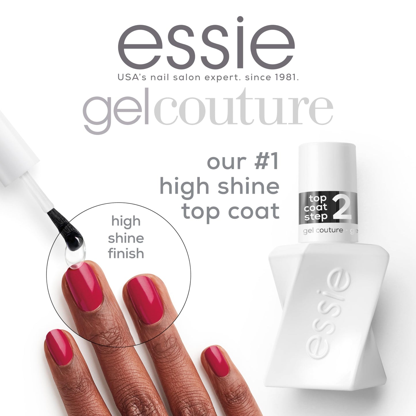 Essie gel couture longwear glossy high shine chip-resistant gel-like top coat duo kit, , 0.92 fl oz