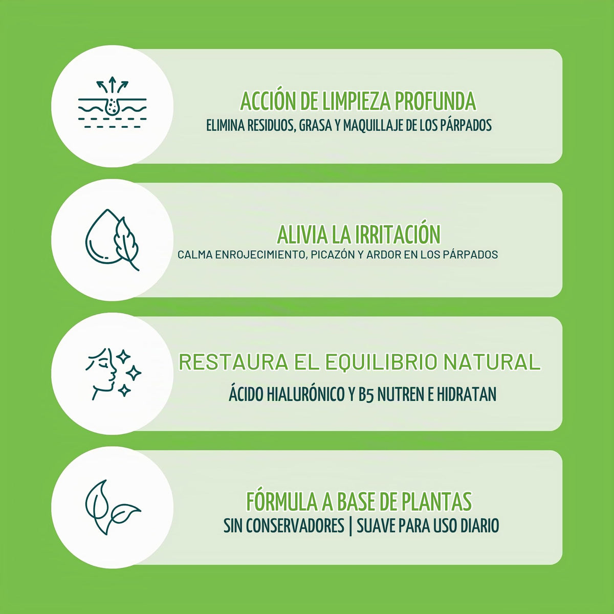 NOVEHA Gel Limpiador de Párpados de Árbol de Té - para Blefaritis, Mgd, y Ojo Seco Con Pro-Vitamina B5, Ácido Hialurónico, y Extracto de Pepino - Limpieza Suave, Alivia Picazón de Párpado y Ardor de O