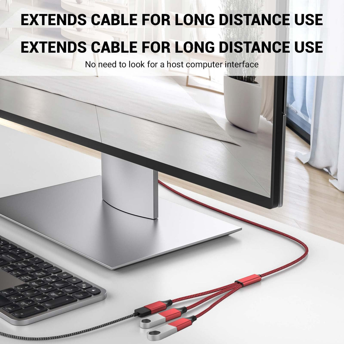 Divisor USB POHFP 3.3 Pies 3 en 1 Compatible con Carga y Transferencia de Datos