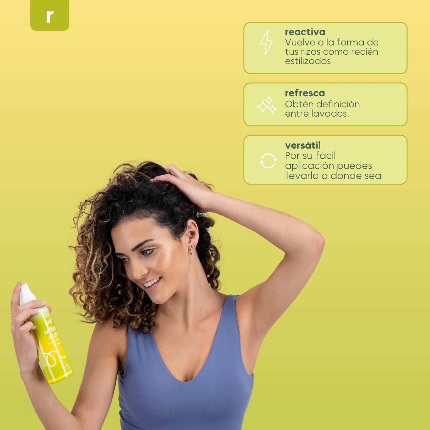 URBAN CURLS Reaviva Rizos 360 ml – Activador para Definir Rizos – Hidratación y Control de Frizz – Sin Sulfatos, Parabenos, Siliconas ni Aceites Minerales – Ingredientes 100% Naturales y Orgánicos