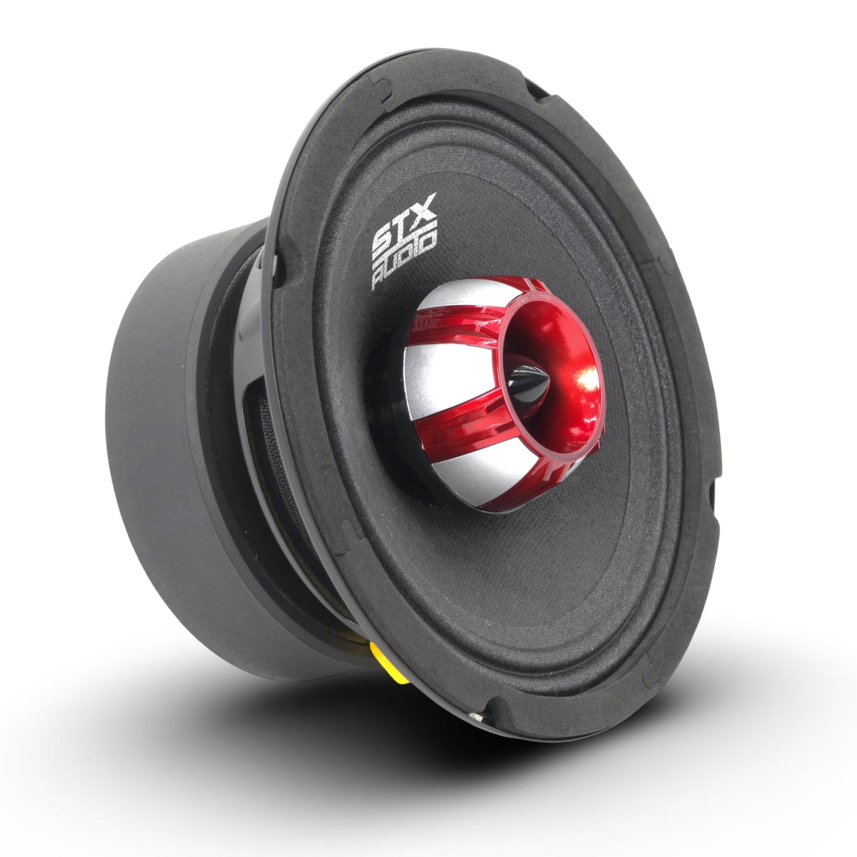 Altavoz de Rango Medio STX Audio Negro con Cono de Papel de 6.5 Pulgadas para Coche