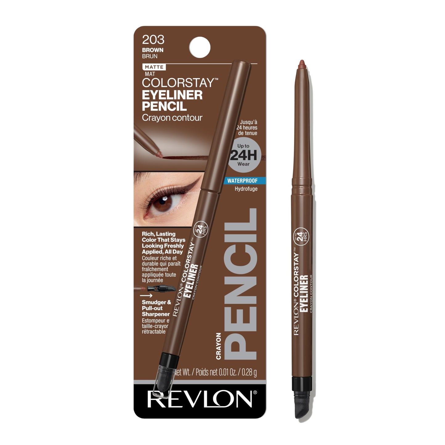 Delineador de Ojos Lápiz Revlon Colorstay Marrón No.203 Unisex