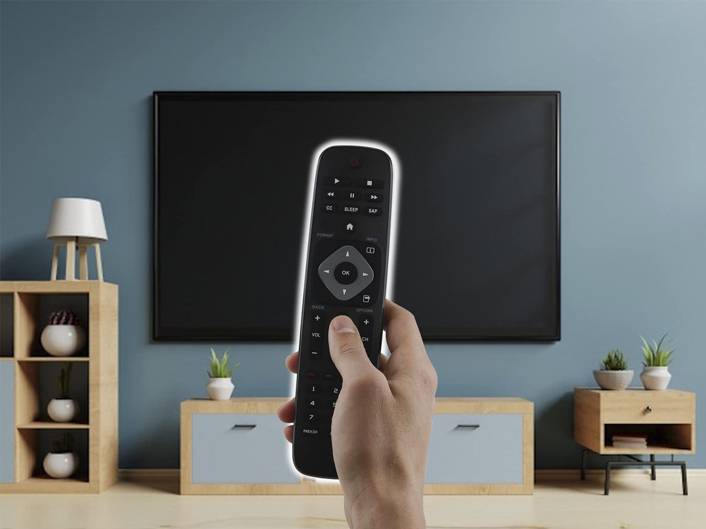 Control Remoto Compatible con Philips Smart TV Pantalla Directo SF308 URMT39JHG001 24PFL4508, 24PFL4508/F7, 29PFL4508, 29PFL4508/F7, 32PFL4508, 32PFL4508/F7, 39PFL2708, 39PFL2708/F7, 40PFL1708