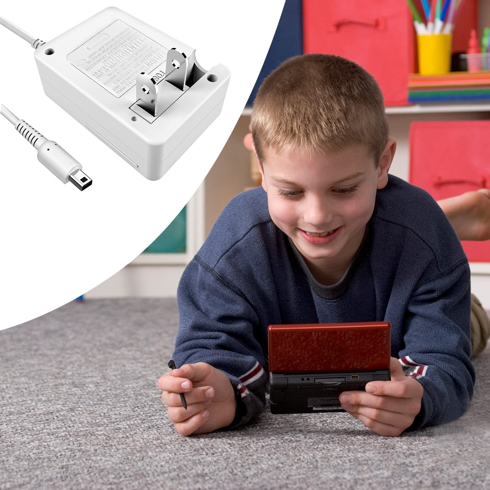 Adaptador de Corriente AC Compatible con 3DS DSi de Viaje 100-240V