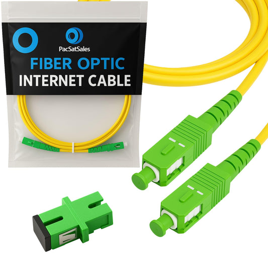 Cable de Fibra Óptica PacSatSales Verde Monomodo SC/APC 10 m para Internet Doméstico