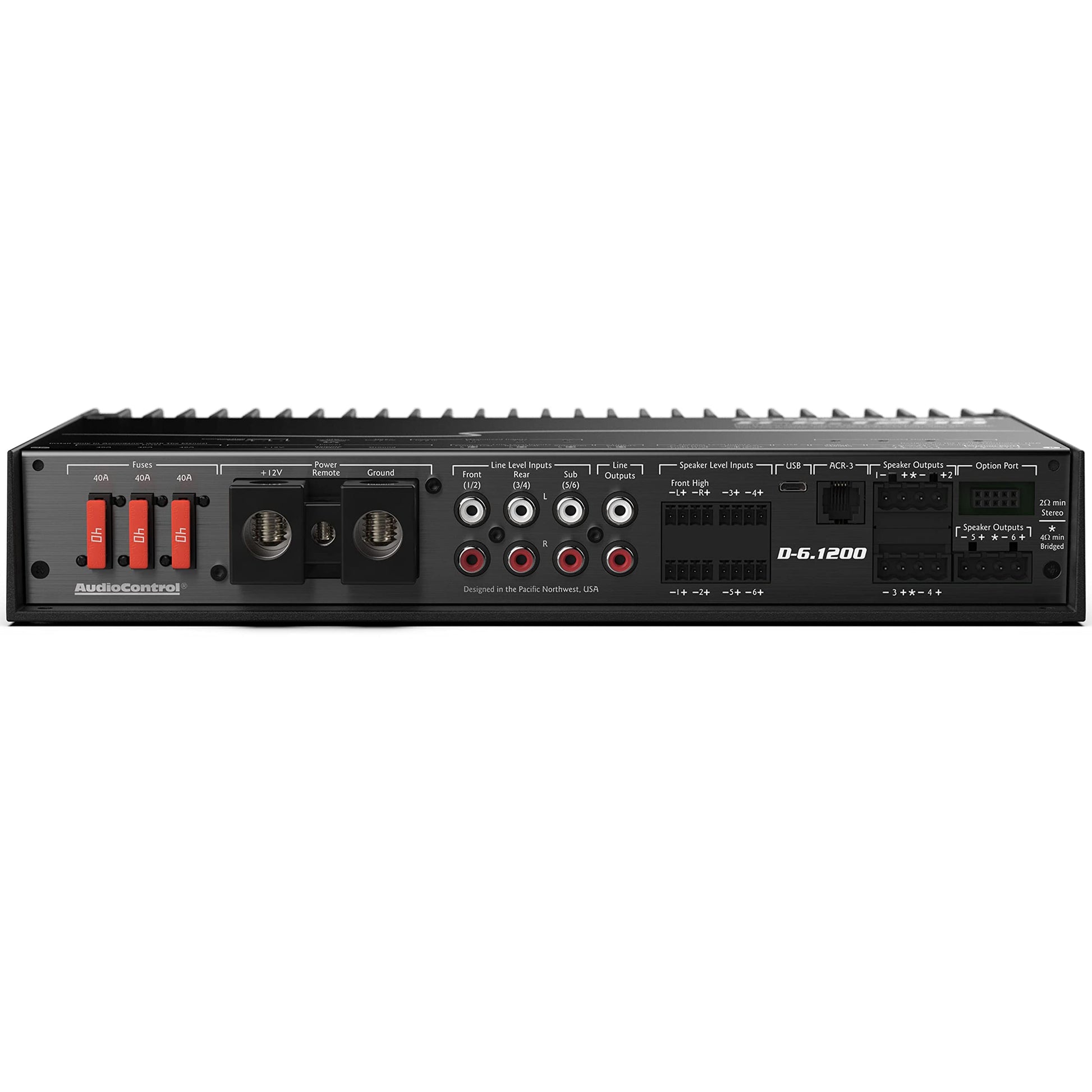 AudioControl D-6.1200 - Amplificador de coche de 6 canales con procesamiento digital de señal