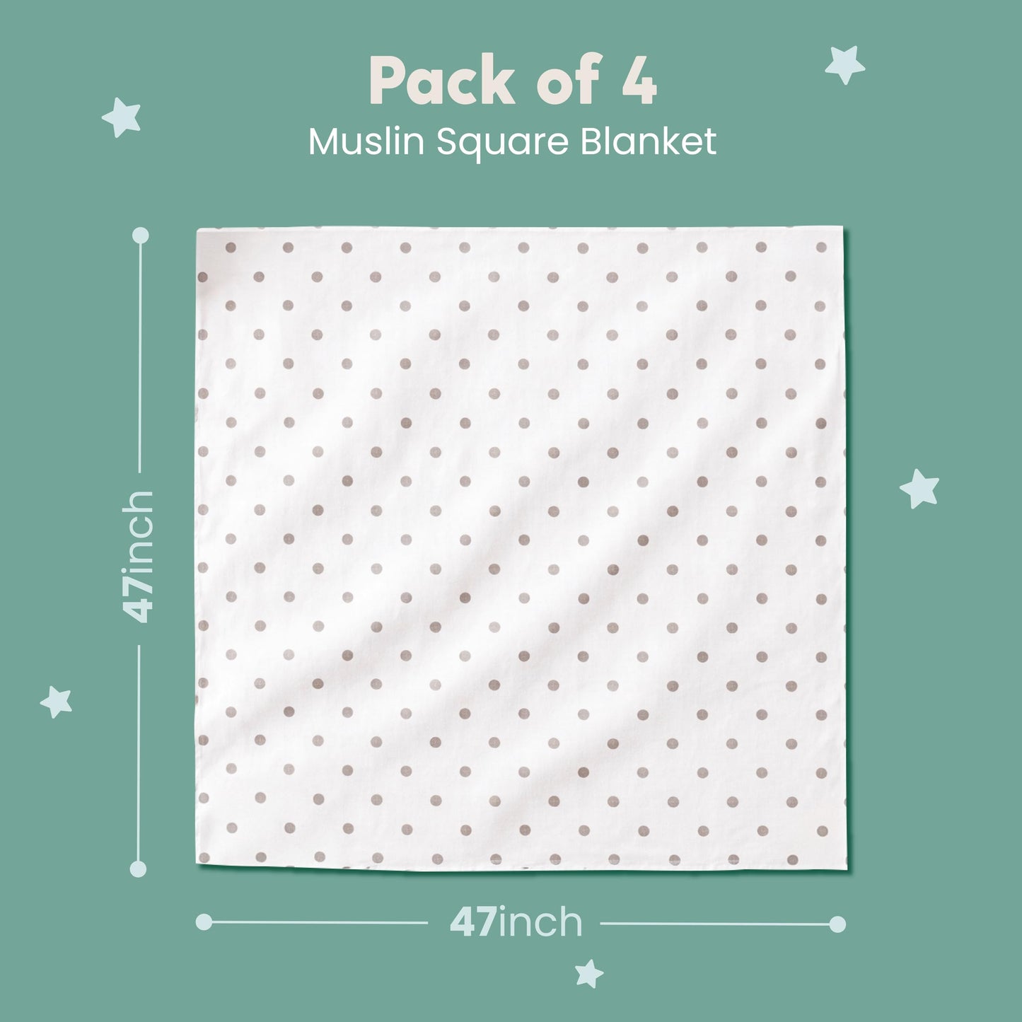 Muslin Swaddle Blankets by CuddleBug - Spots n' Stripes- 4 Pack Baby Blanket for Newborns - Swaddle Blanket, Swaddle Wrap, Muslin Swaddle and Receiving Blankets