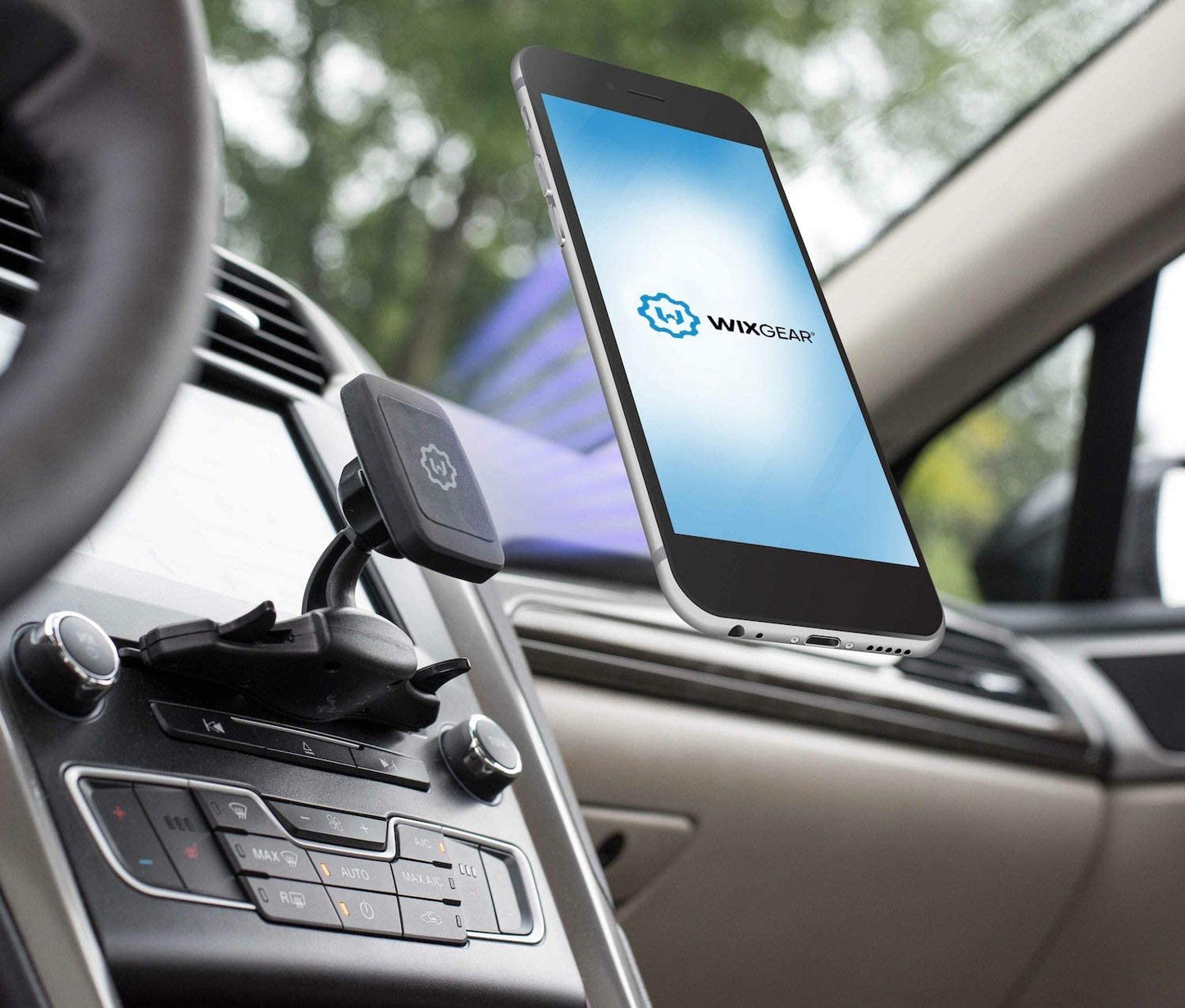 Soporte Magnético para Coche WizGear CD Negro con Tecnología Swift-Snap
