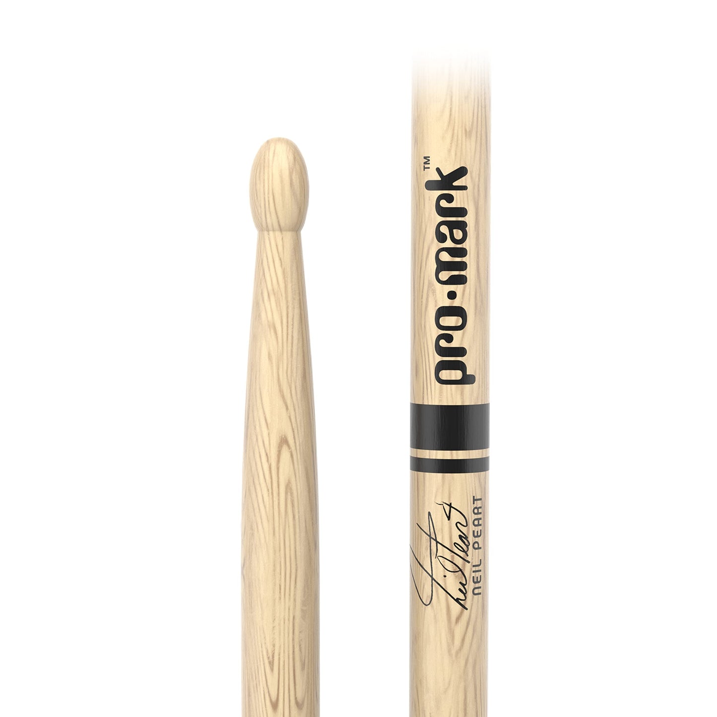 ProMark | Baquetas Neil Peart Classic Attack 747 Shira Kashi Roble, punta de madera ovalada, 1 par